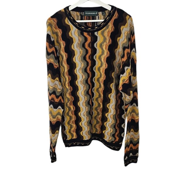 Tundra Other - Tundra Canada Vintage Mens 3D Knit Long Sleeve Crew Sweater, Grandpa, Size L